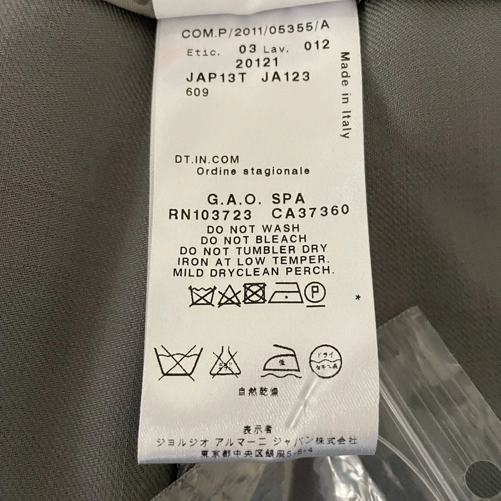 Giorgio Armani Trousers Dress Pants Gray Size 46 Career Business Designer EUC - Picture 6 of 14